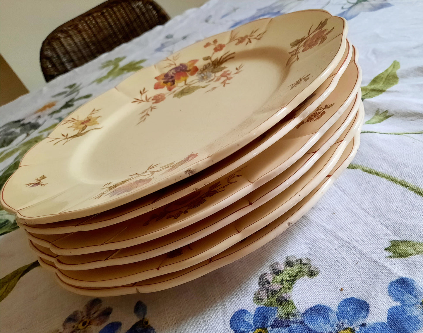 Lot de 6 assiettes plates Longchamp (2)