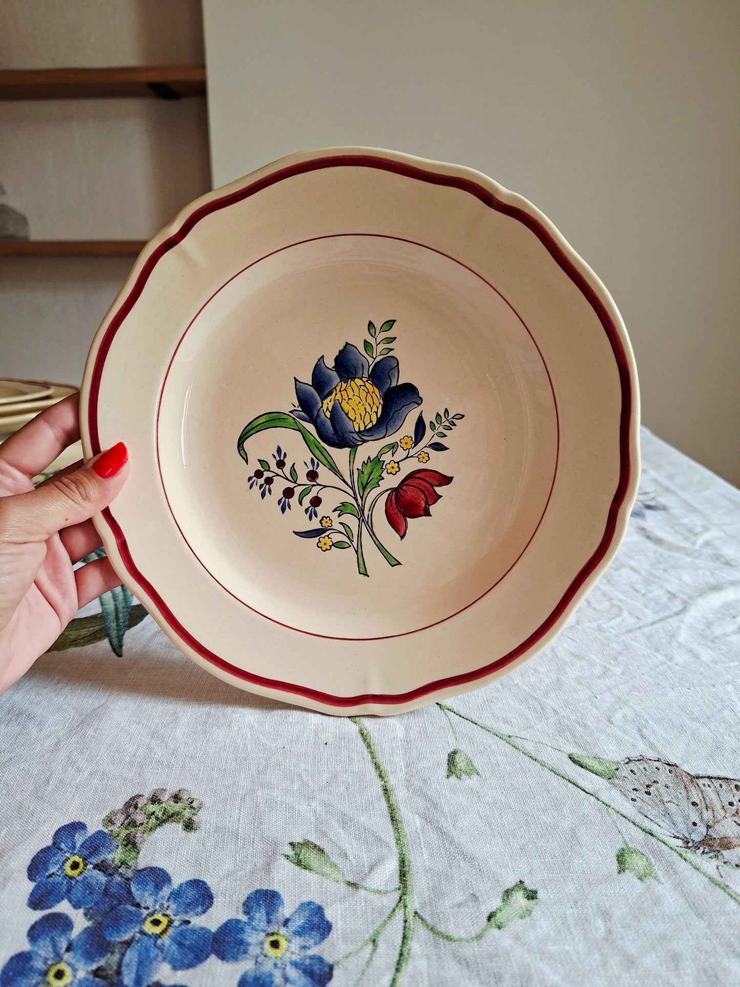 Lot de 8 assiettes plates Gien