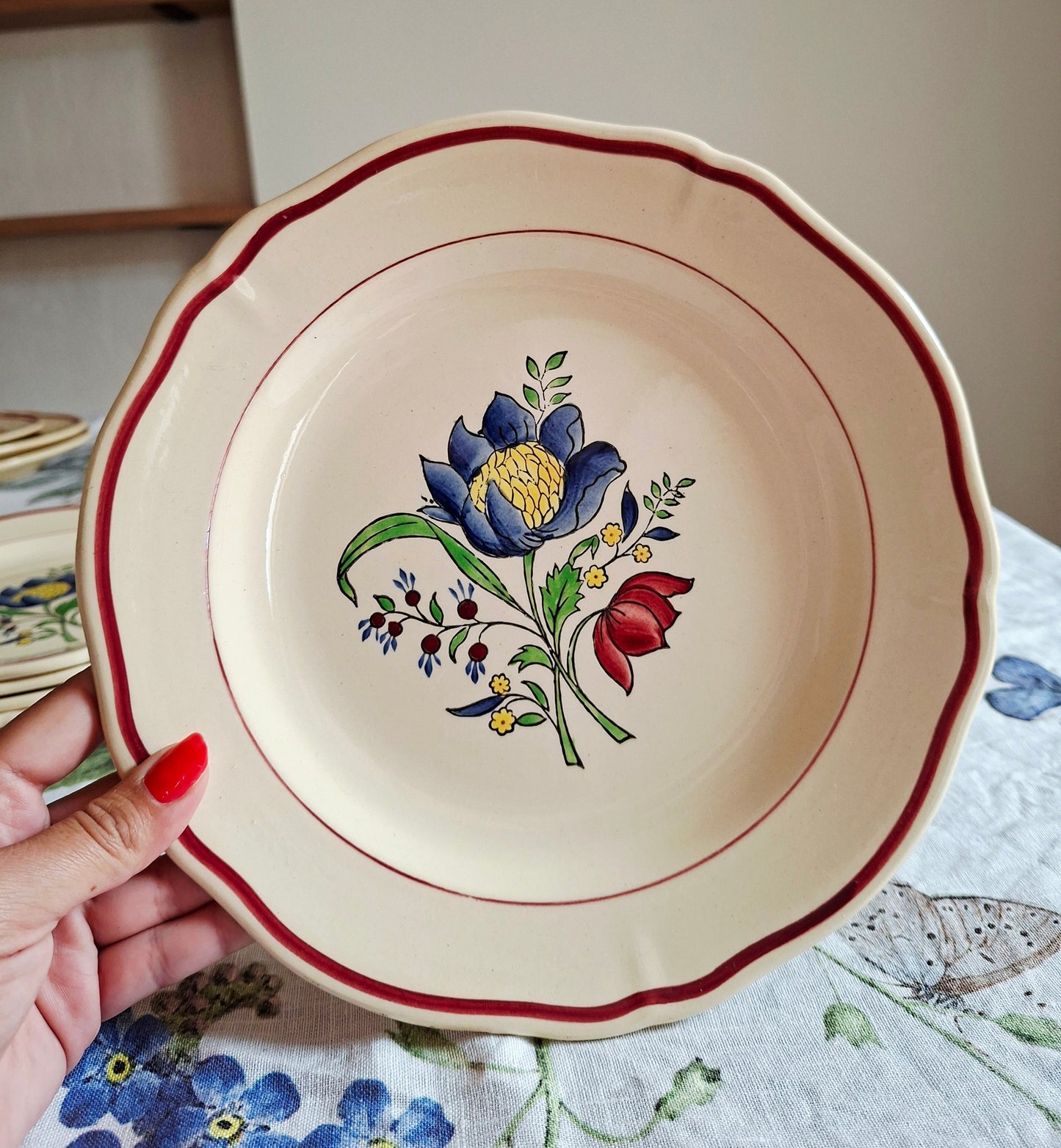 Lot de 6 assiettes plates (1) Gien