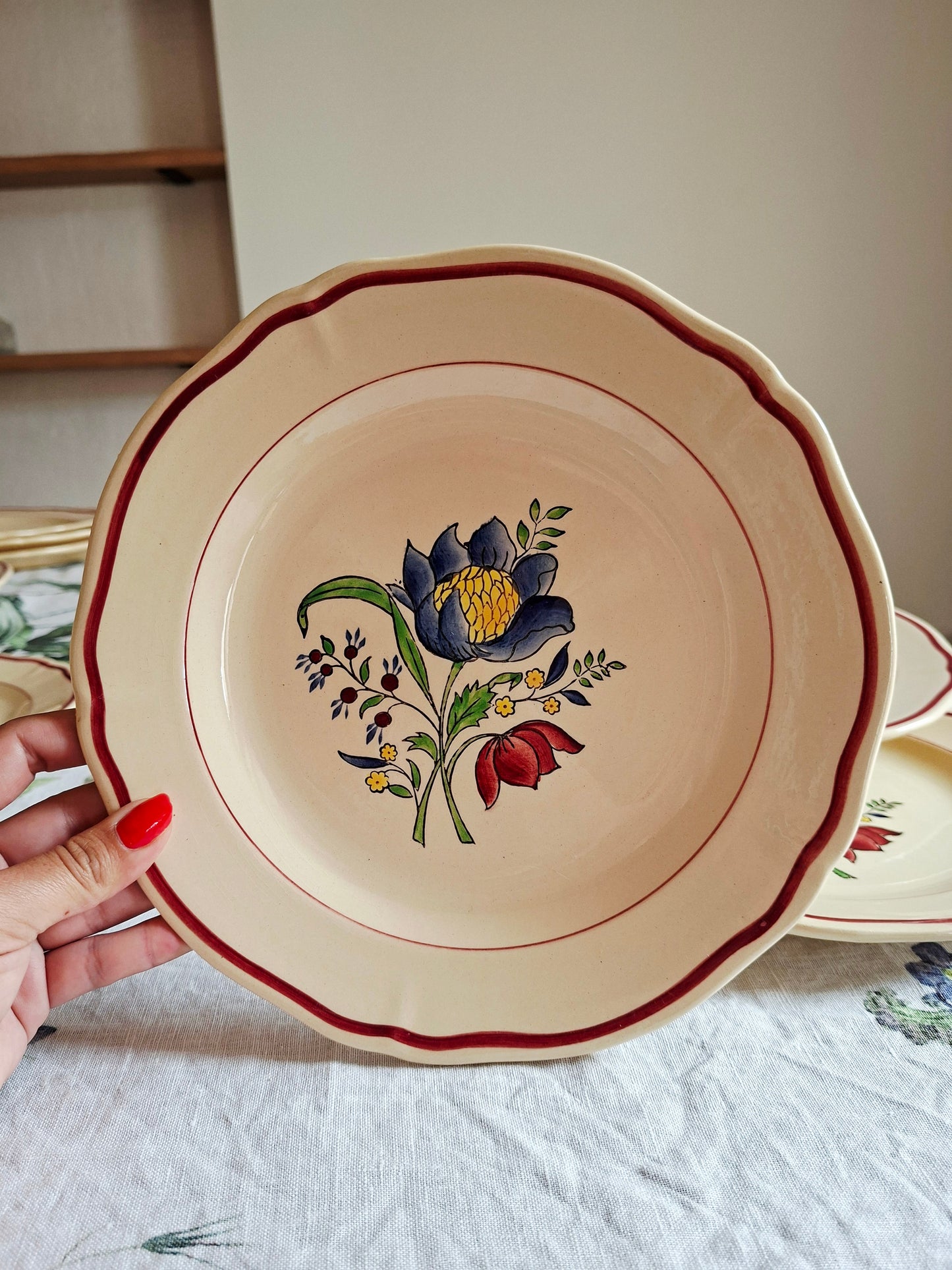 Lot de 6 assiettes plates (2) Gien
