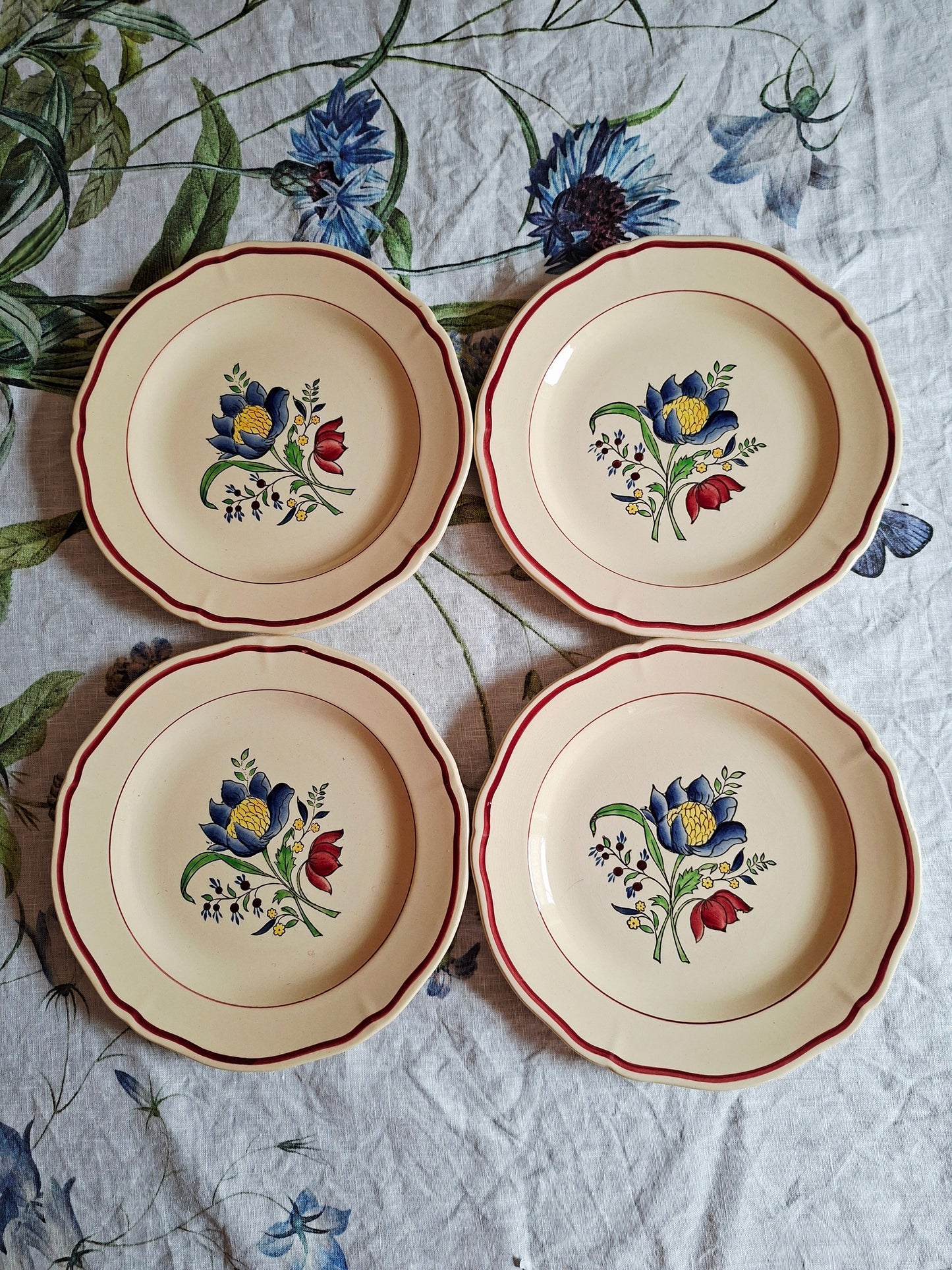 Lot de 4 assiettes plates (2) Gien