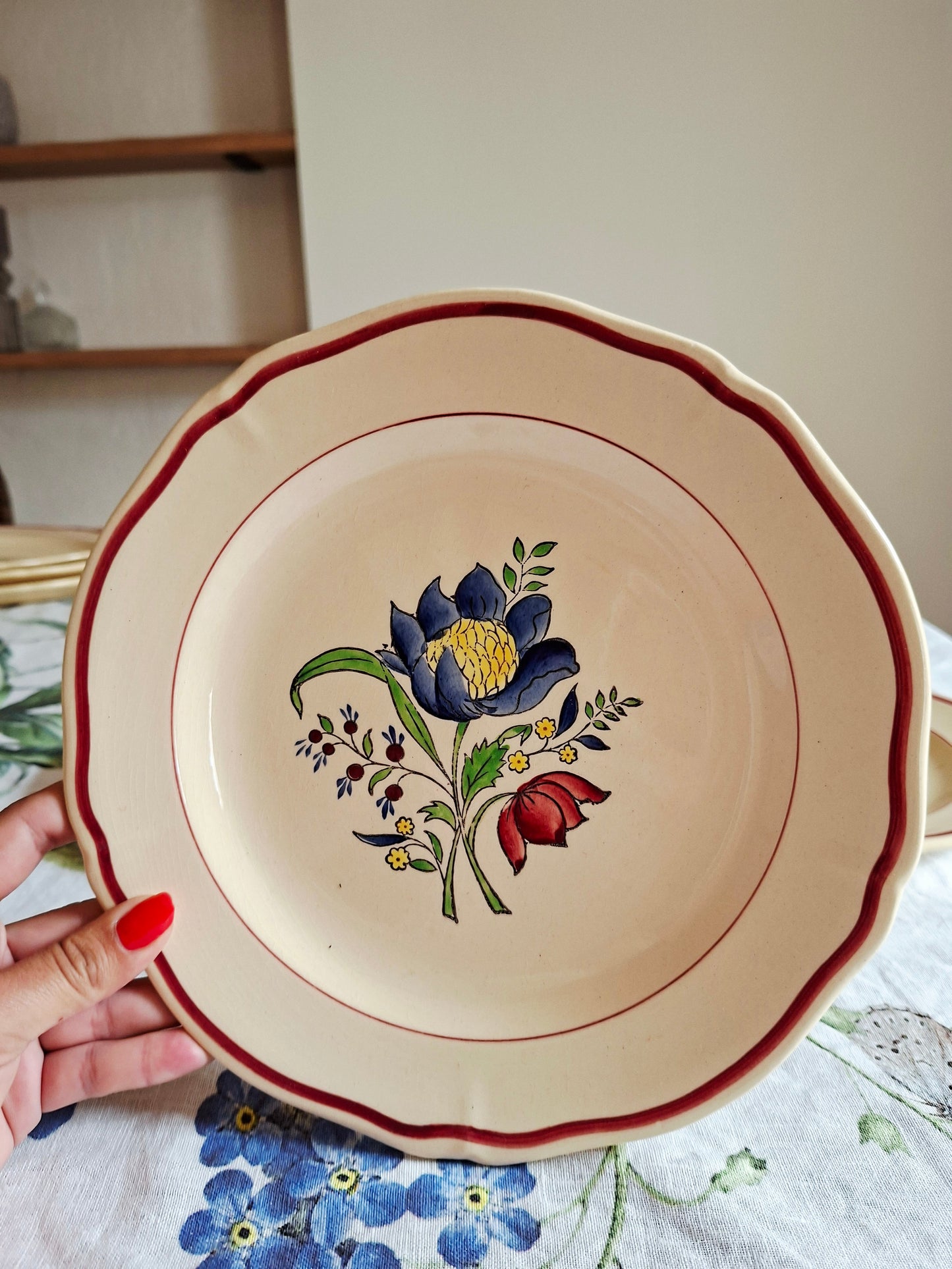 Lot de 3 assiettes plates Gien