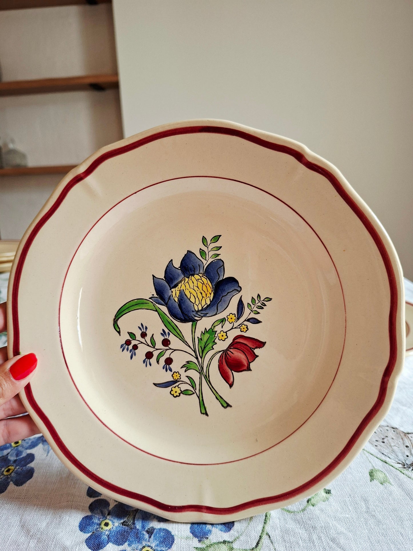 Lot de 3 assiettes plates Gien