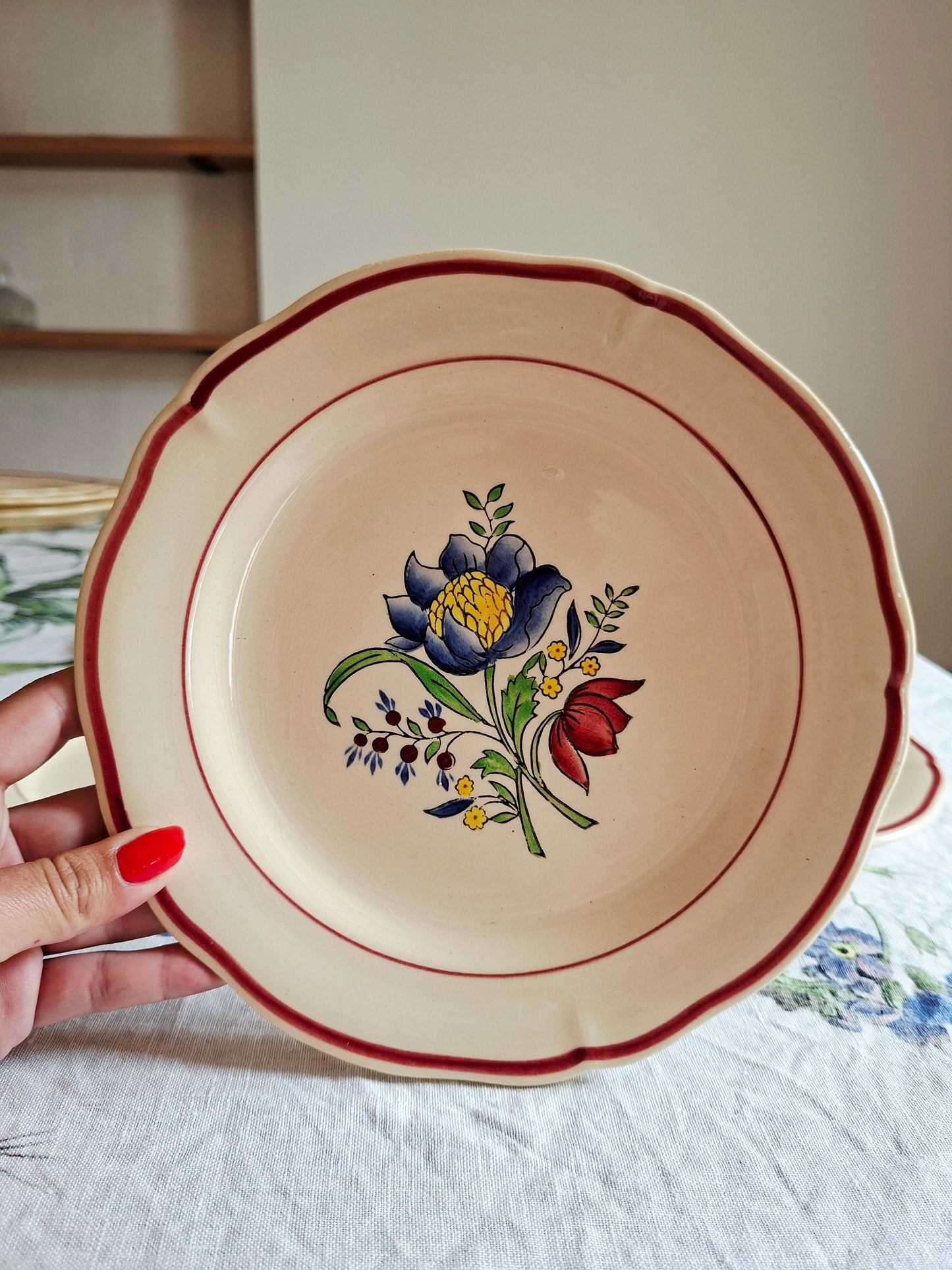 Lot de 6 assiettes à dessert Gien (1)