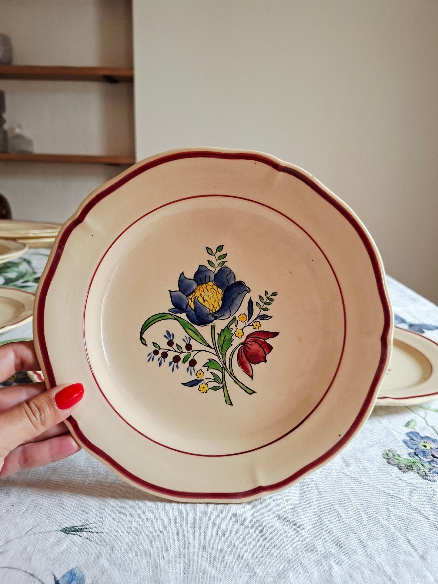 Lot de 6 assiettes à dessert Gien (1)
