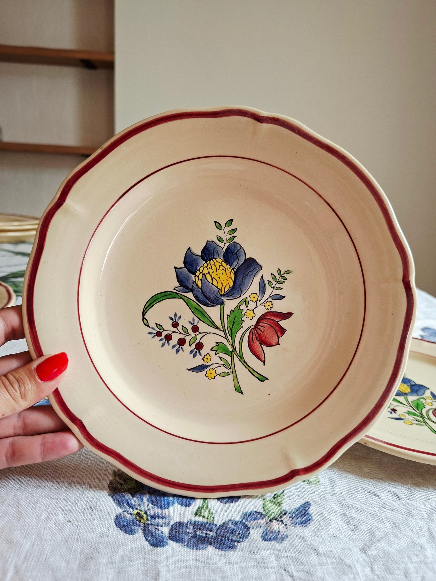 Lot de 6 assiettes à dessert Gien (1)