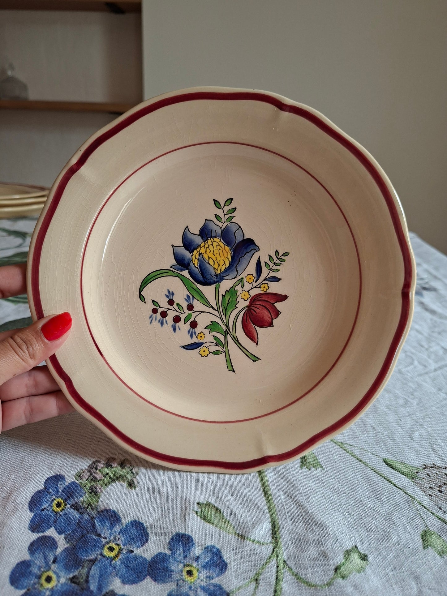 Lot de 6 assiettes à dessert Gien (2)