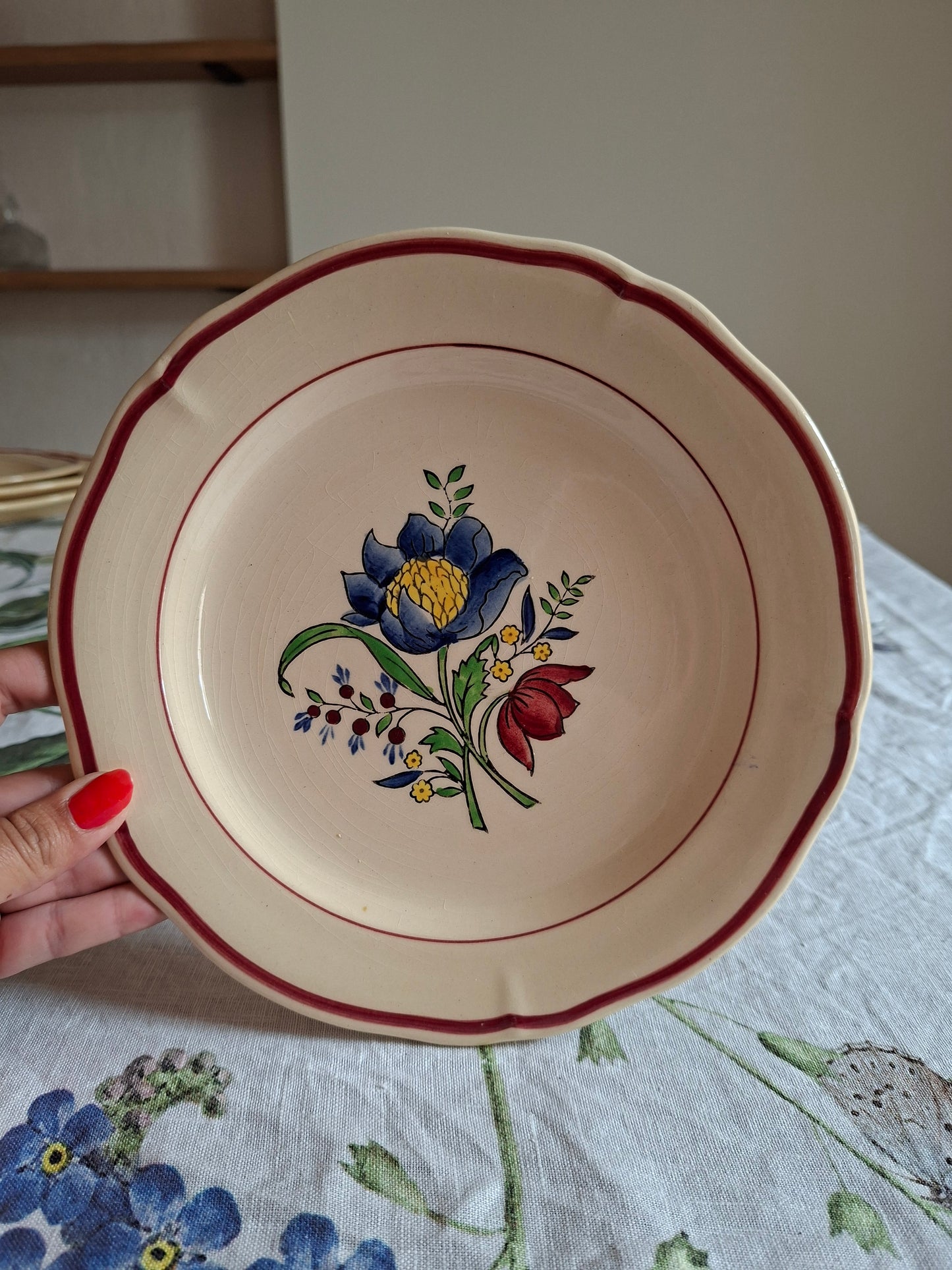Lot de 6 assiettes à dessert Gien (2)