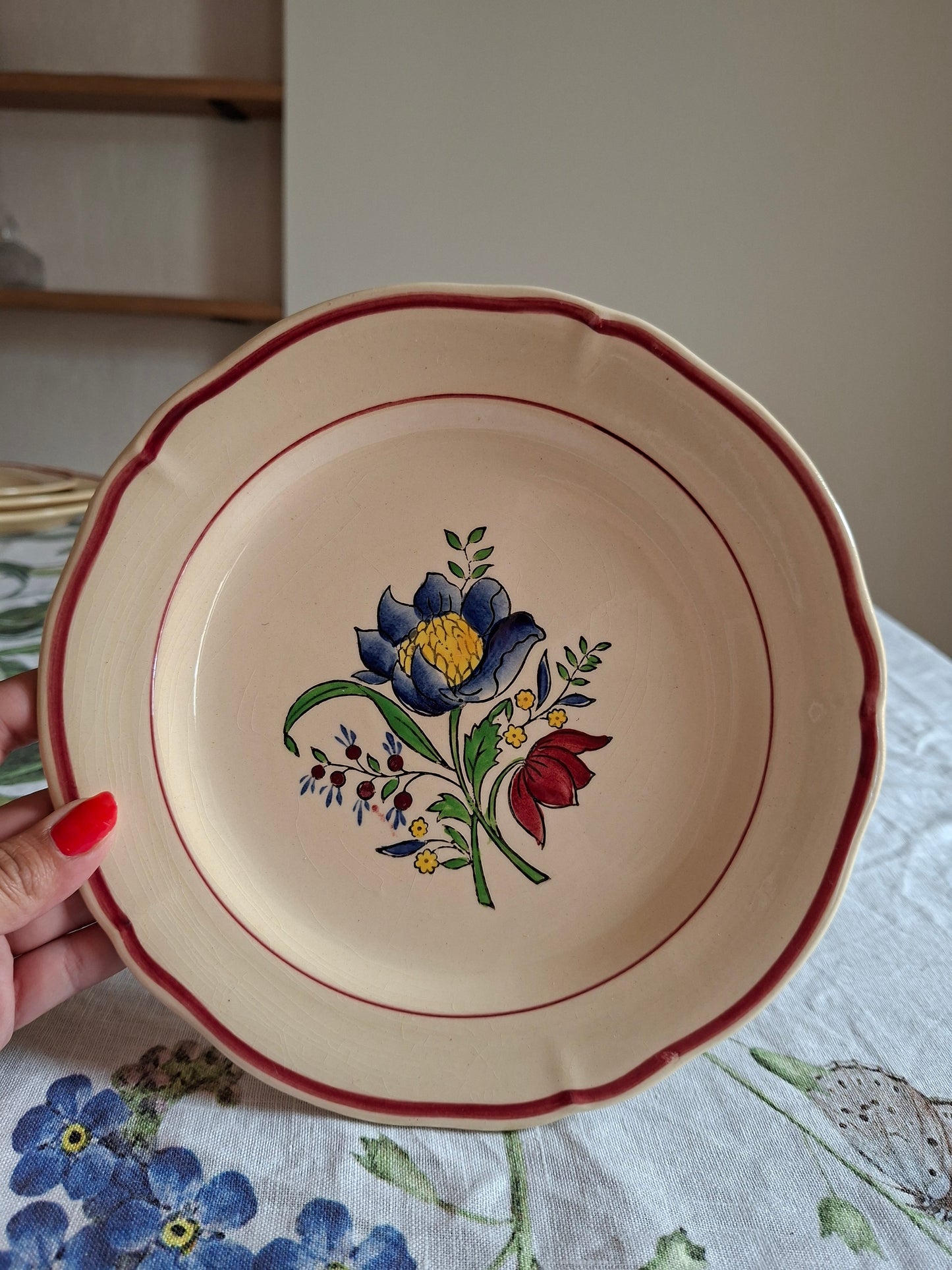 Lot de 6 assiettes à dessert Gien (2)