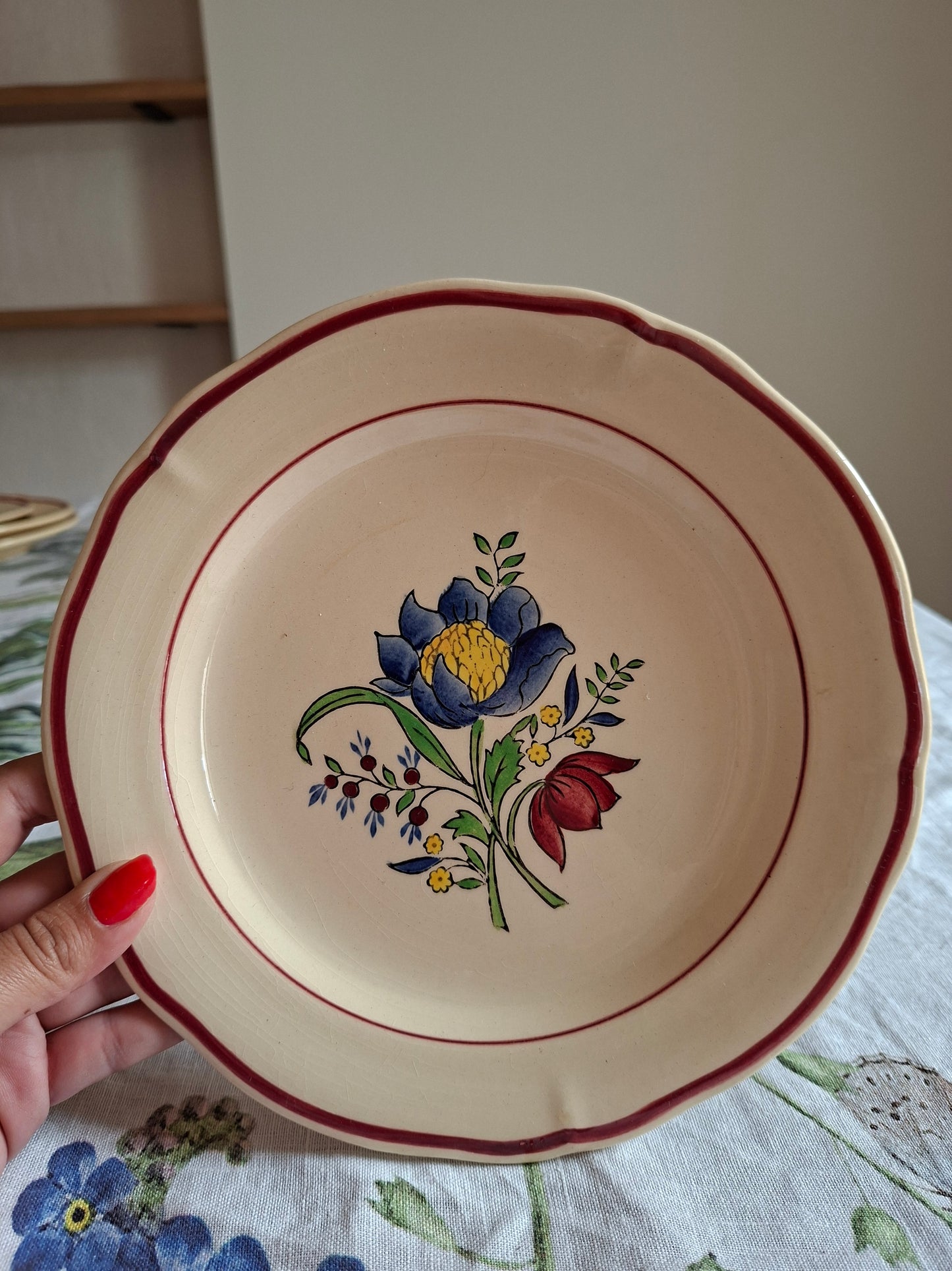 Lot de 6 assiettes à dessert Gien (2)