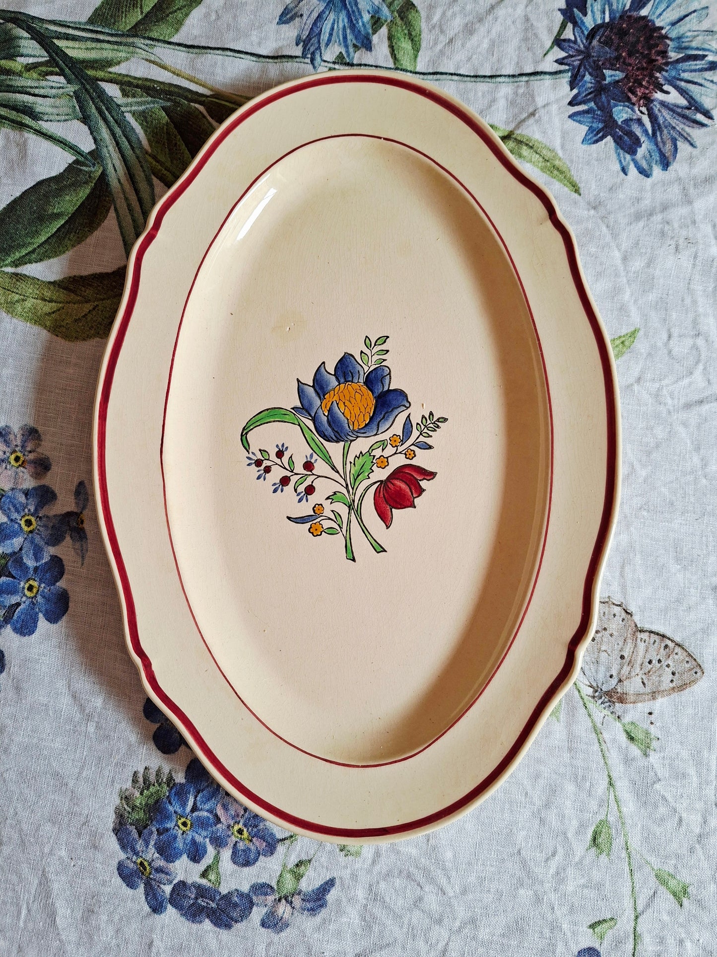 Petit plat ovale Gien
