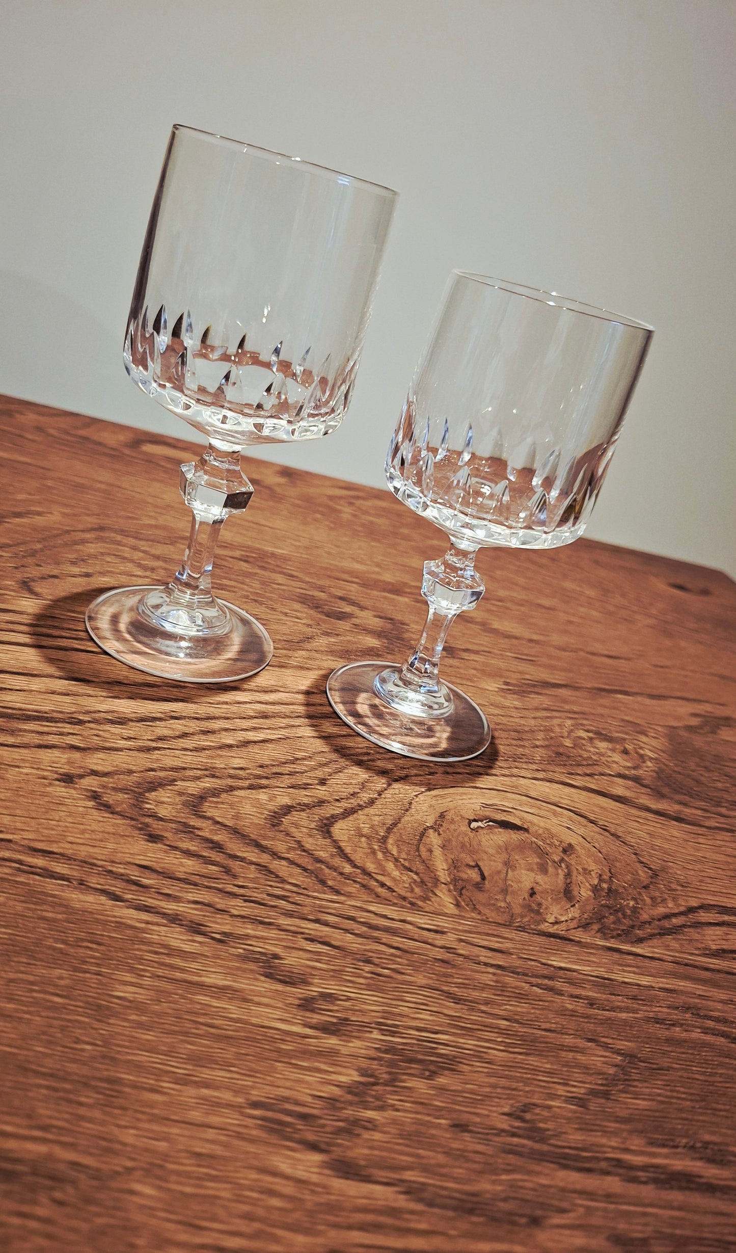 Lot de 8 grands verres à pied Cristal d'arques