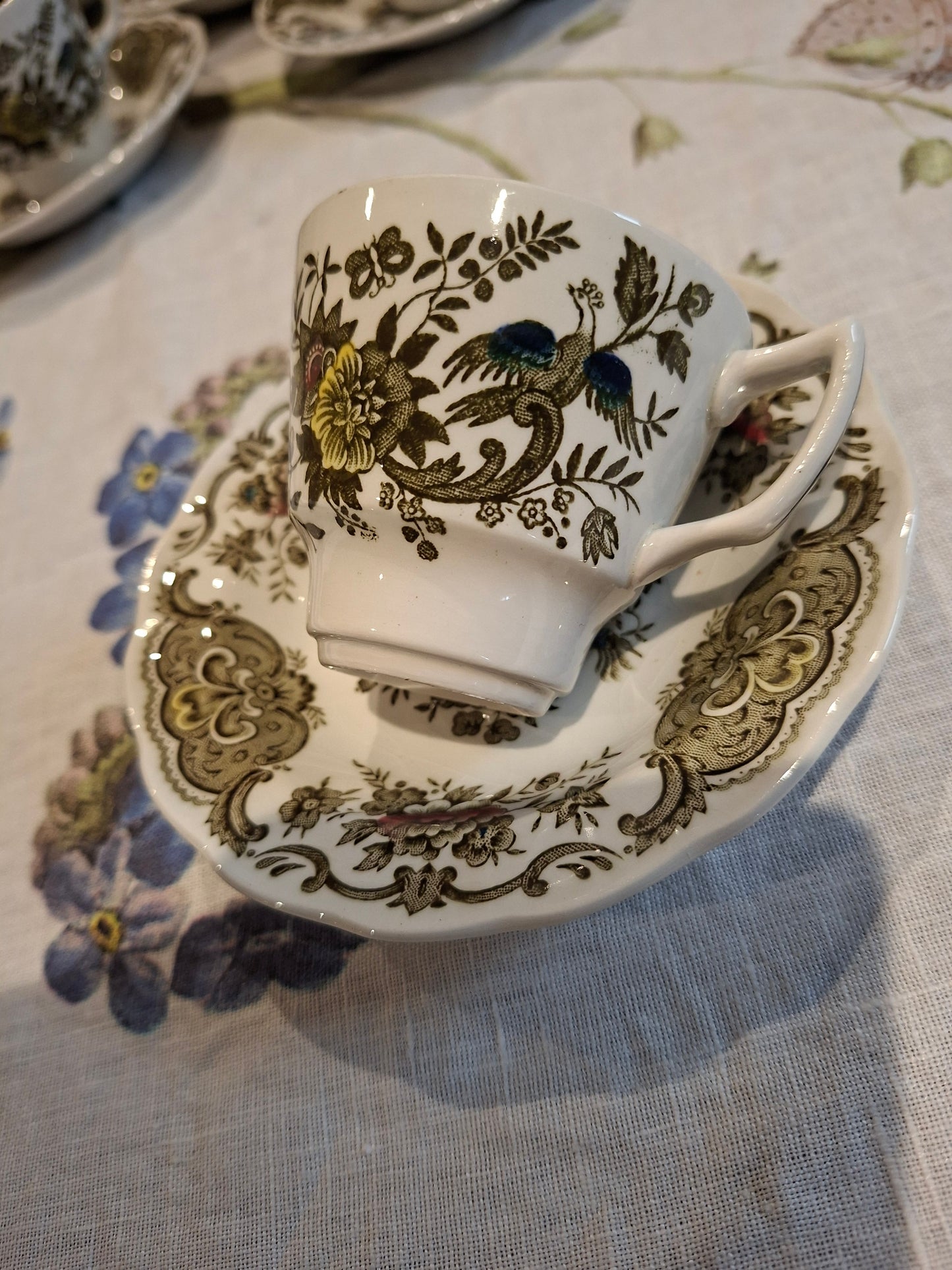 Tasses avec soucoupes – Ridgway of Staffordshire, modèle Windsor