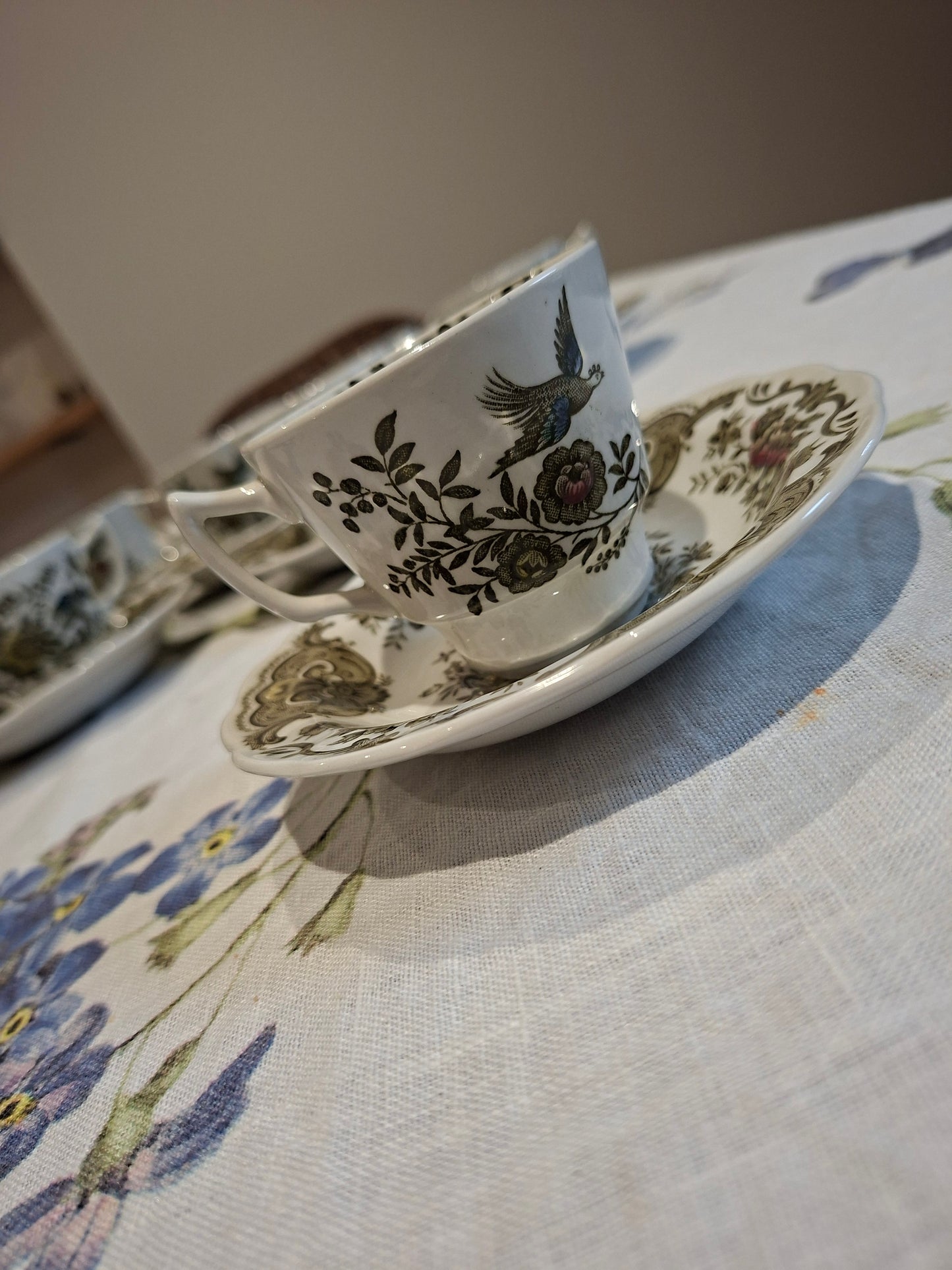 Tasses avec soucoupes – Ridgway of Staffordshire, modèle Windsor