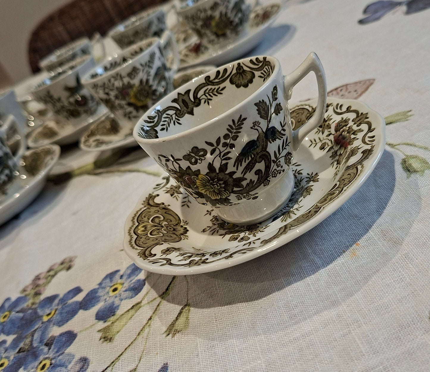 Tasses avec soucoupes – Ridgway of Staffordshire, modèle Windsor