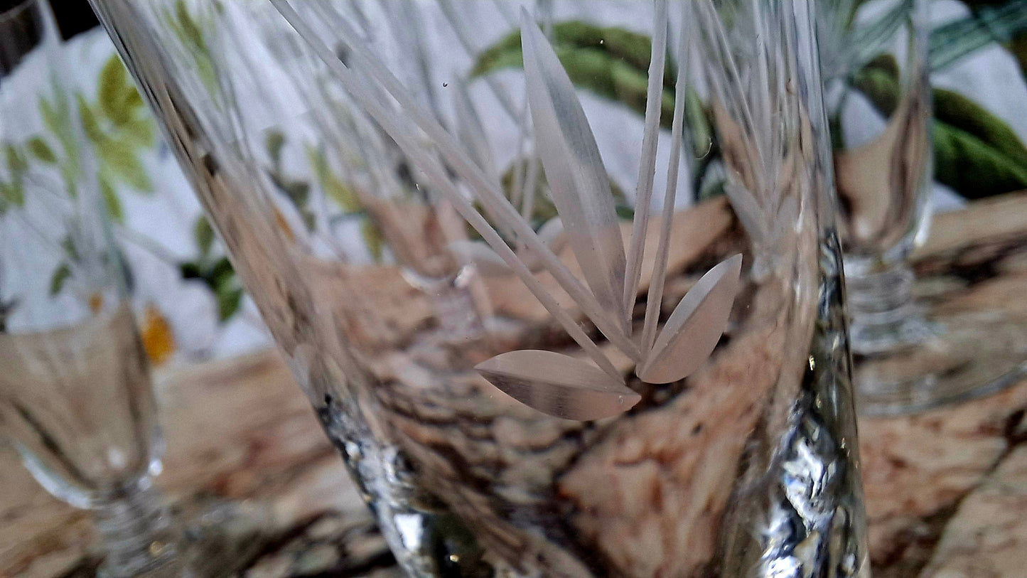 Lot de 6 flûtes en cristal