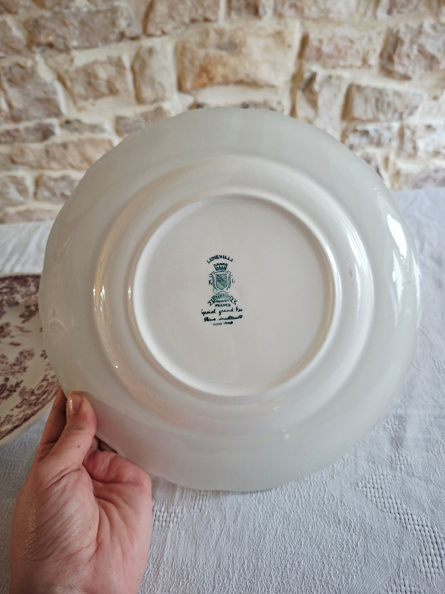 6 assiettes plates Lunéville