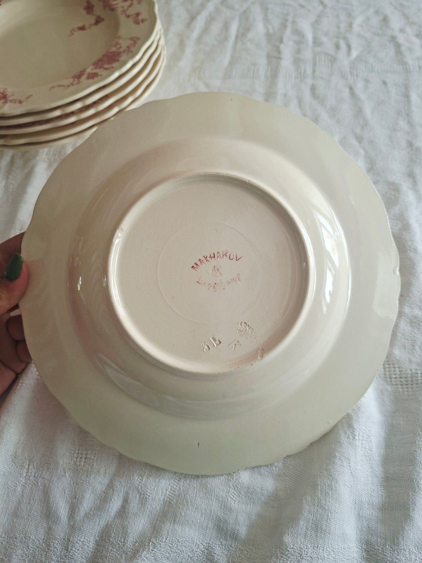 6 assiettes creuses Longchamp terre de fer
