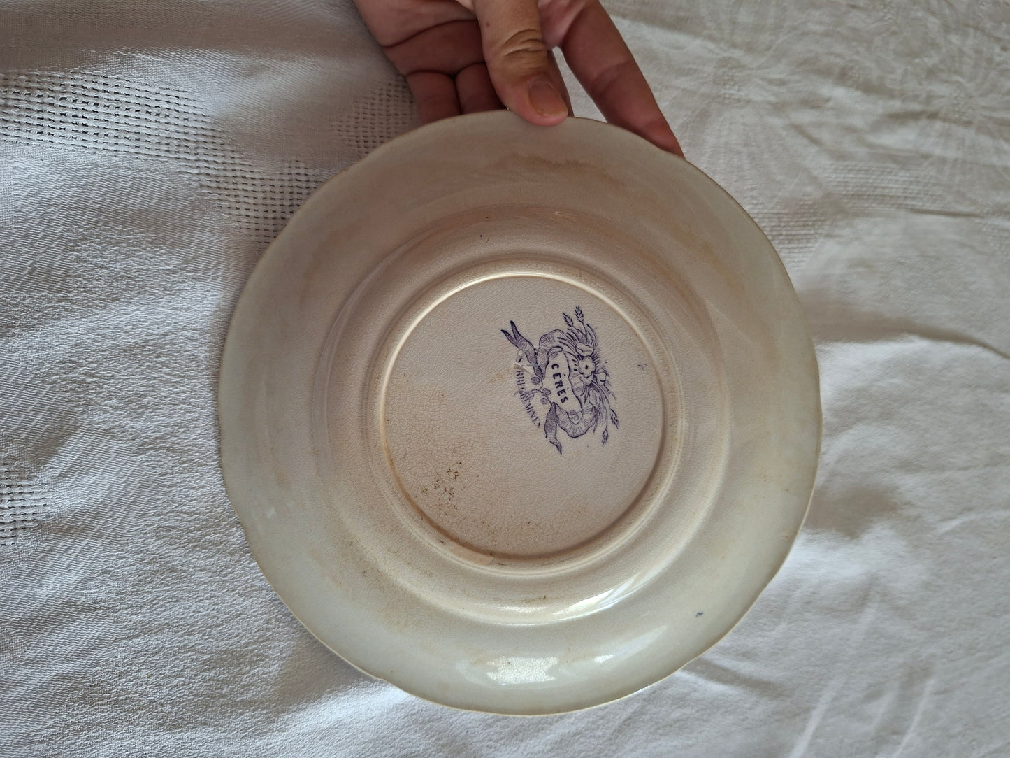Assiette n°3 en faïence de Sarreguemines – Modèle Cérès