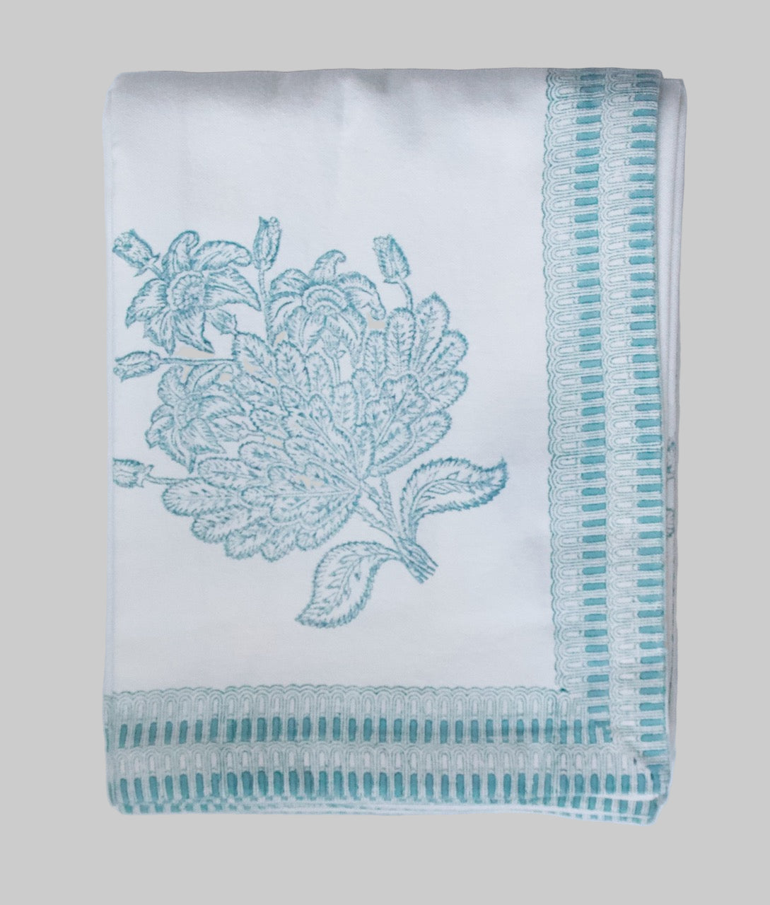 Grande Nappe avec imprimé à fleurs bleues