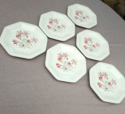 Pratos de sobremesa de flores
