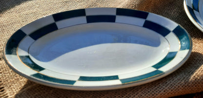 Duo de pratos de meia porcelana KG Lunéville