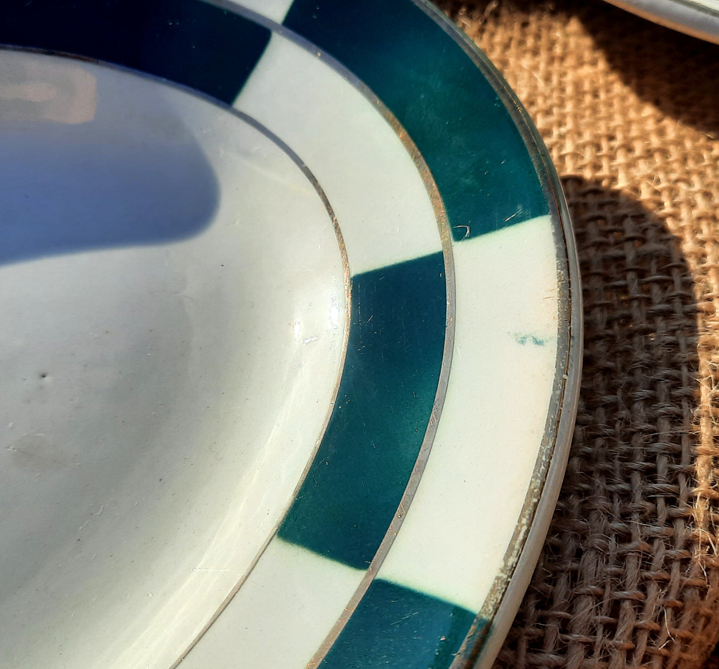Duo de pratos de meia porcelana KG Lunéville