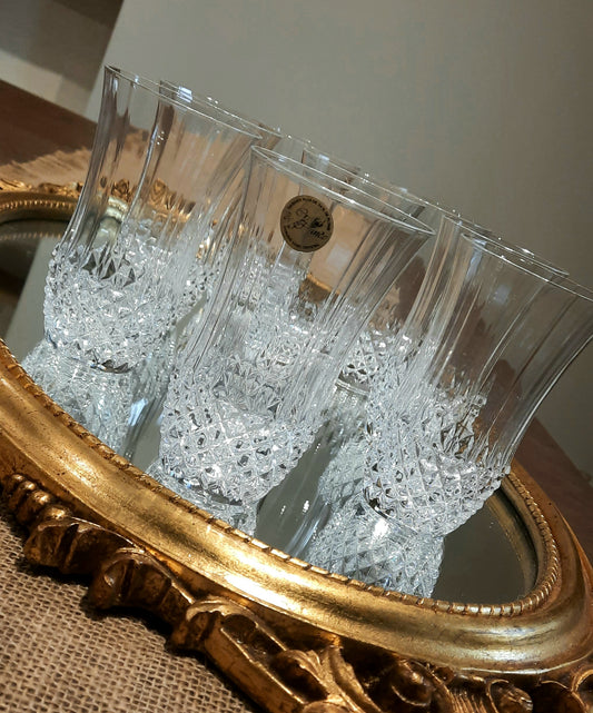 8 copos de coquetel de cristal da França