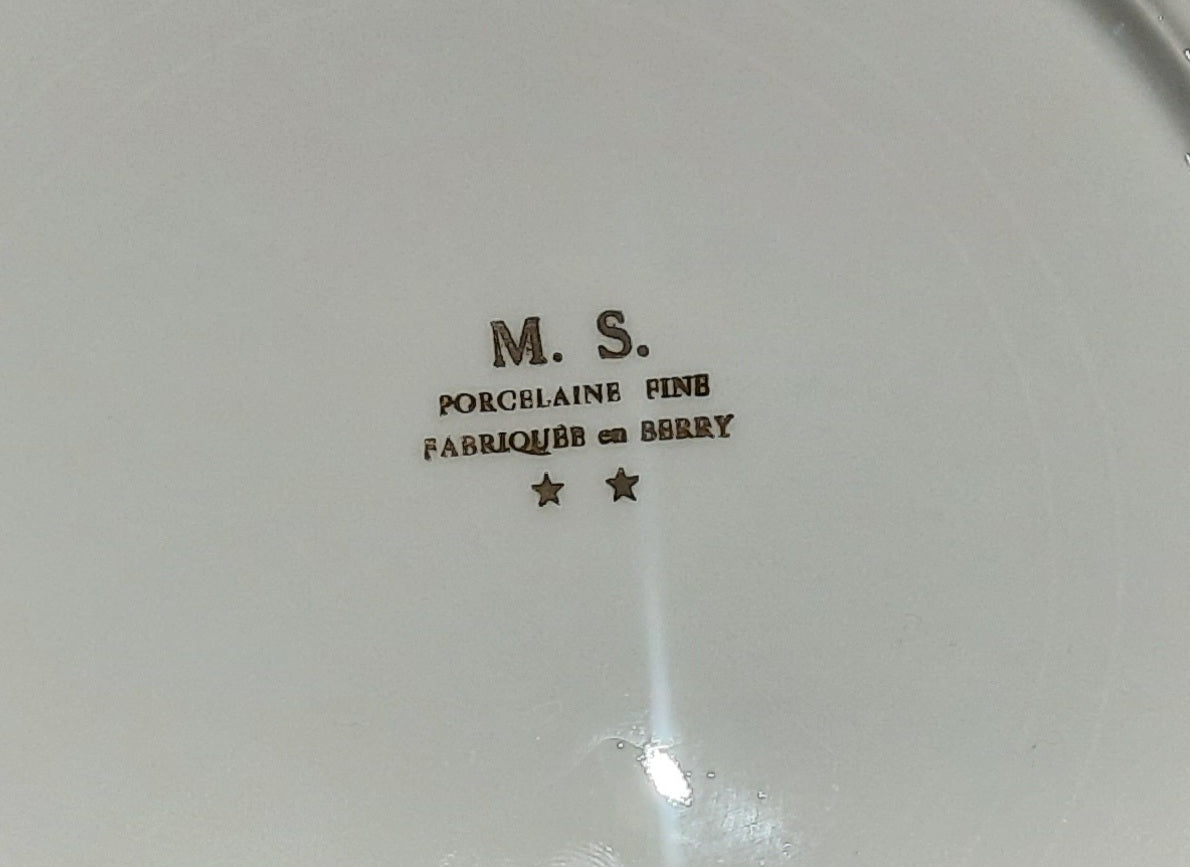 Juego de 8 platos de porcelana fina MS - Fabricado en Berry