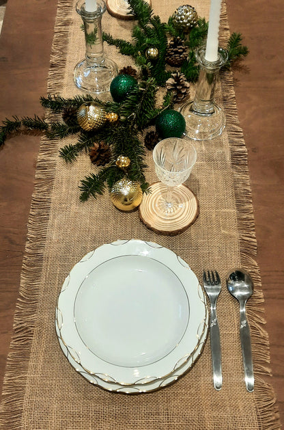 Juego de 8 platos de porcelana fina MS - Fabricado en Berry