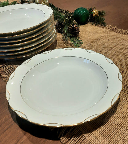 Juego de 8 platos de porcelana fina MS - Fabricado en Berry