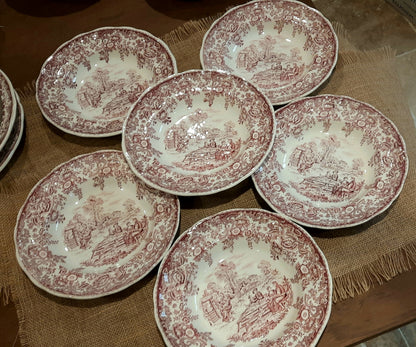 Conjunto de 6 pratos de sopa