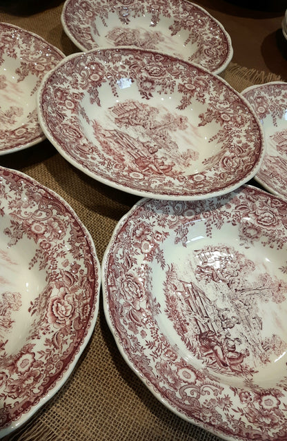 Conjunto de 6 pratos de sopa