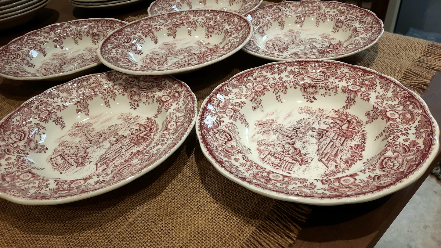 Conjunto de 6 pratos de sopa