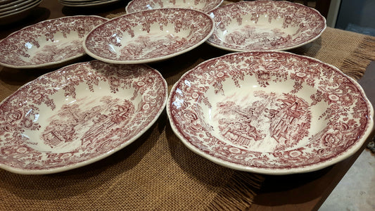 Conjunto de 6 pratos de sopa