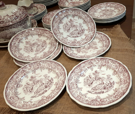 Conjunto de 8 pratos planos