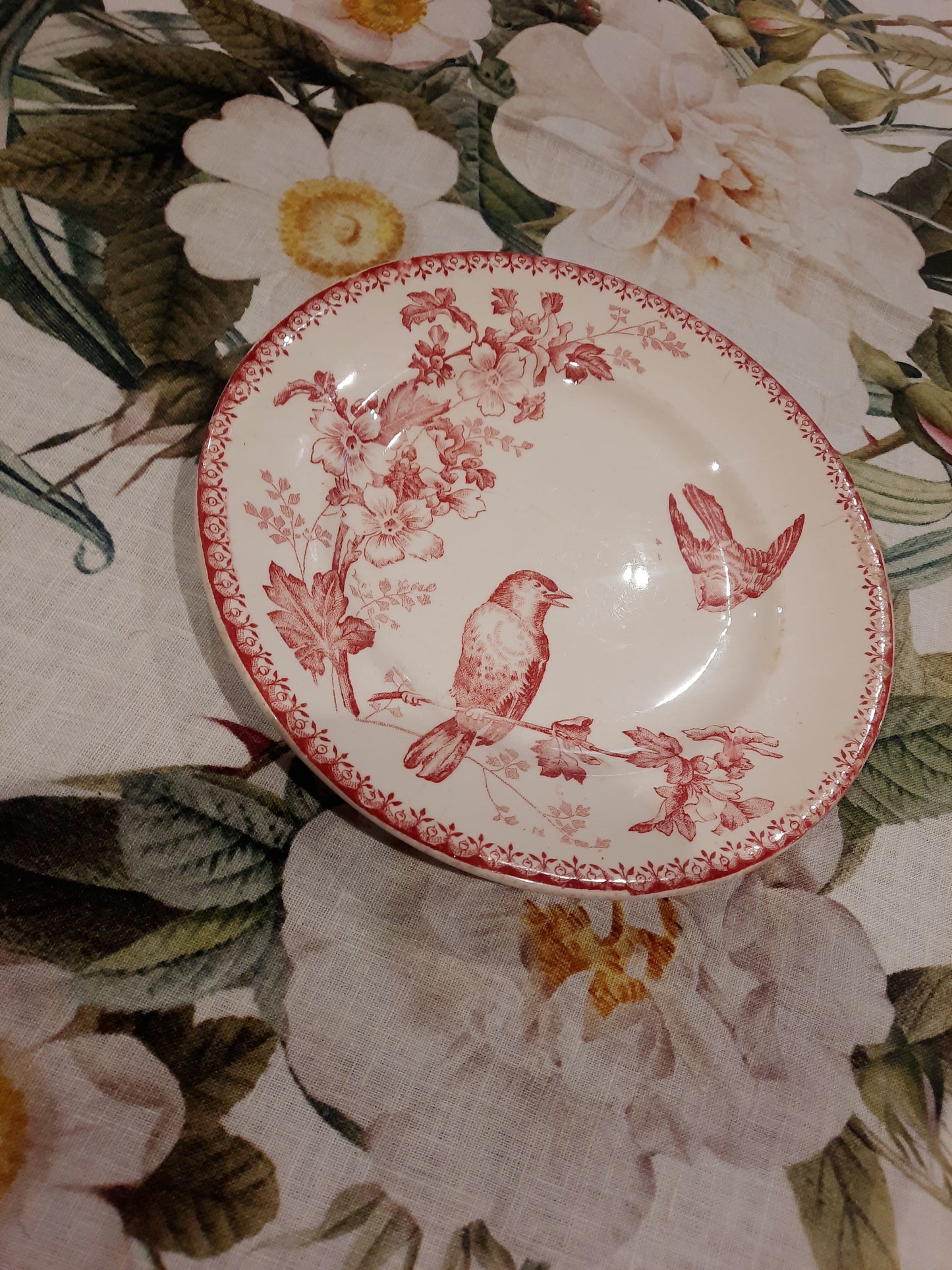 Assiette à Dessert Mésange – Longwy – Élégance et Authenticité