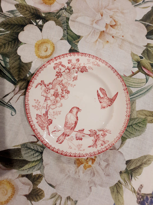 Assiette à Dessert Mésange – Longwy – Élégance et Authenticité