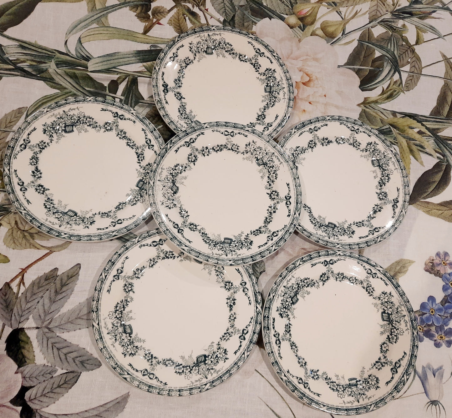 Juego de 6 platos de postre Ninon Salins – Terre de Fer – Elegancia y autenticidad