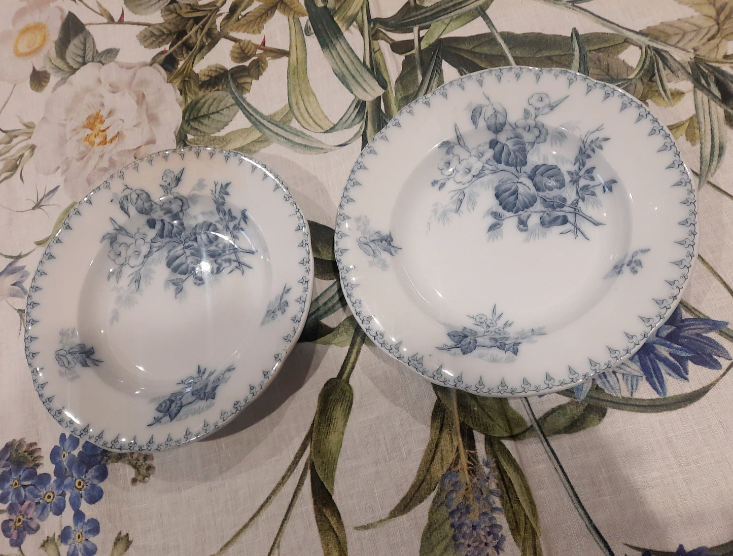 Lot de 2 Assiettes Creuses "Flore" – U&C Sarreguemines