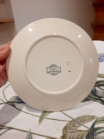Assiette Plate "Dahomey" – Sarreguemines & Digoin