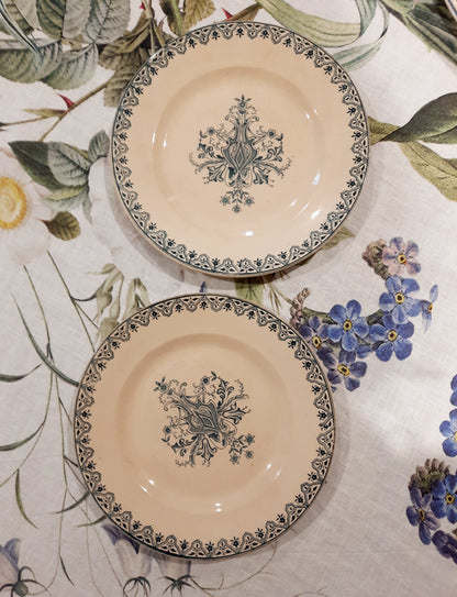 2 Assiettes à Dessert en Terre de Fer