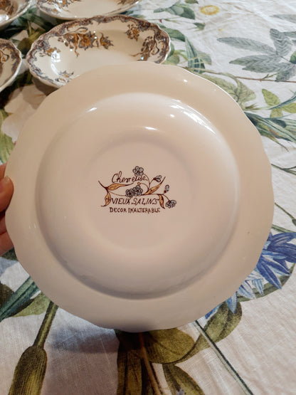 Service de 6 assiettes creuses Salins "Chevreuse"