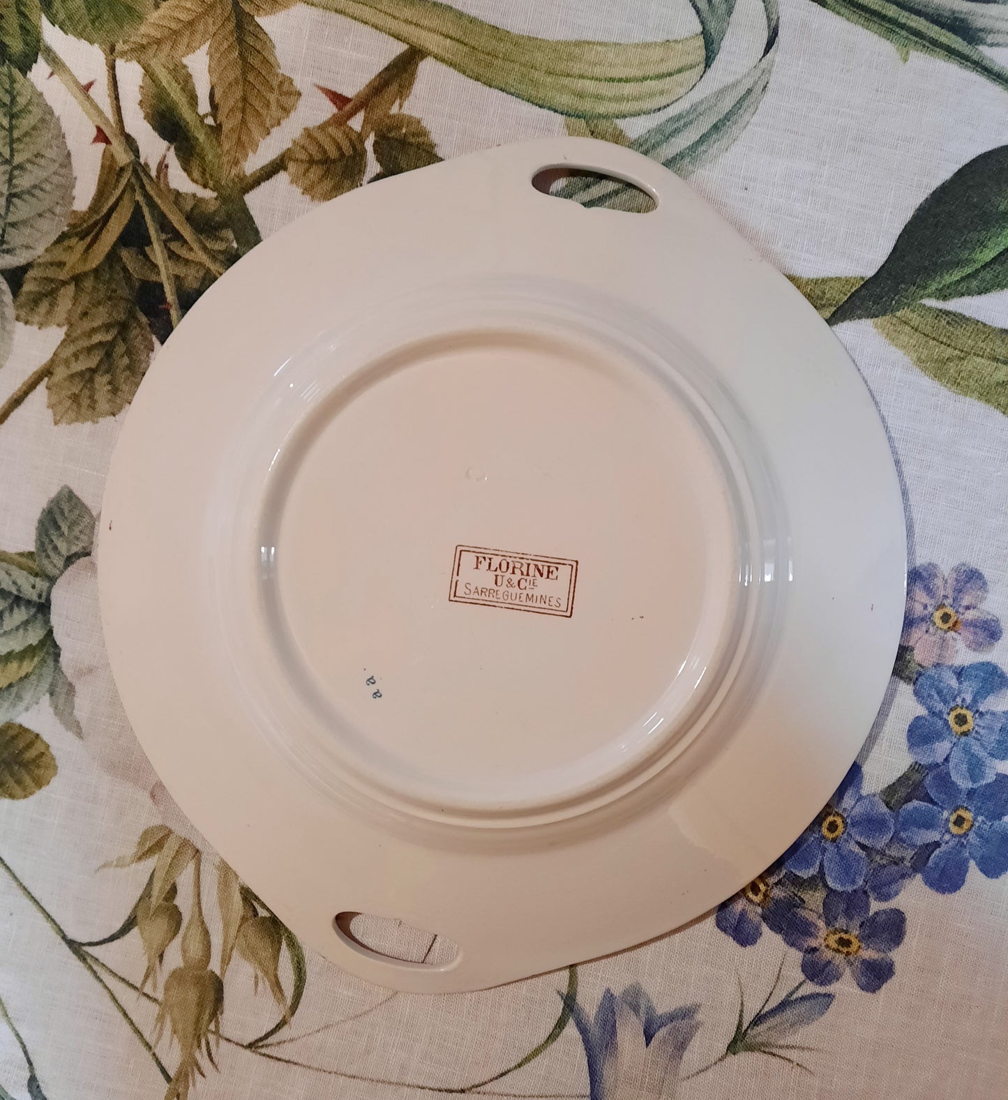 Plat avec 2 manches Sarreguemines "Florine"