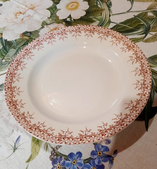 Grand plat rond Sarreguemines "Florine"