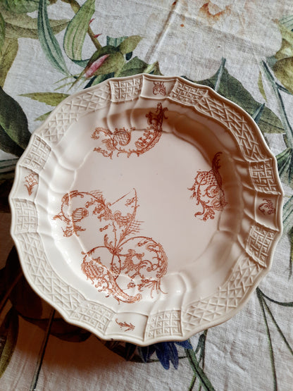 Lot de 6 assiettes plates  – Manufacture Waechtersbach, XIXe siècle