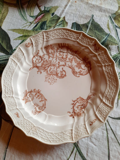 Lot de 6 assiettes plates  – Manufacture Waechtersbach, XIXe siècle