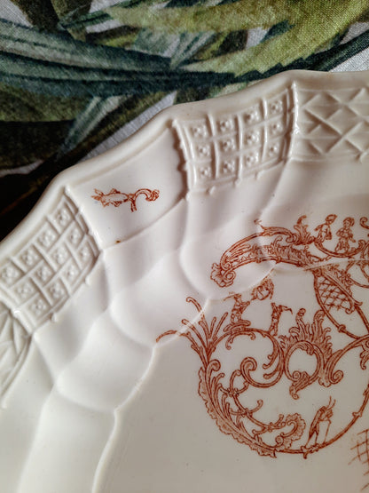 Lot de 6 assiettes plates  – Manufacture Waechtersbach, XIXe siècle