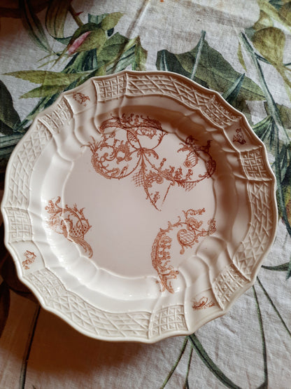 Lot de 6 assiettes plates  – Manufacture Waechtersbach, XIXe siècle