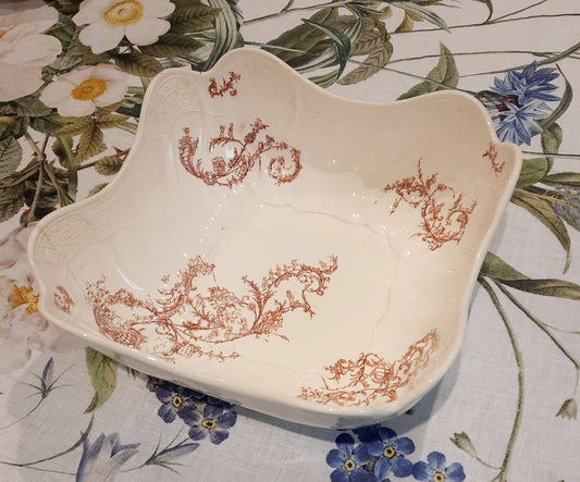 Saladier ancien avec agrafes – Manufacture Waechtersbach, XIXe siècle